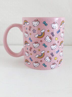 Sanrio Hello Kitty "Star Toss" Pink Ceramic Mug (Listing 1)